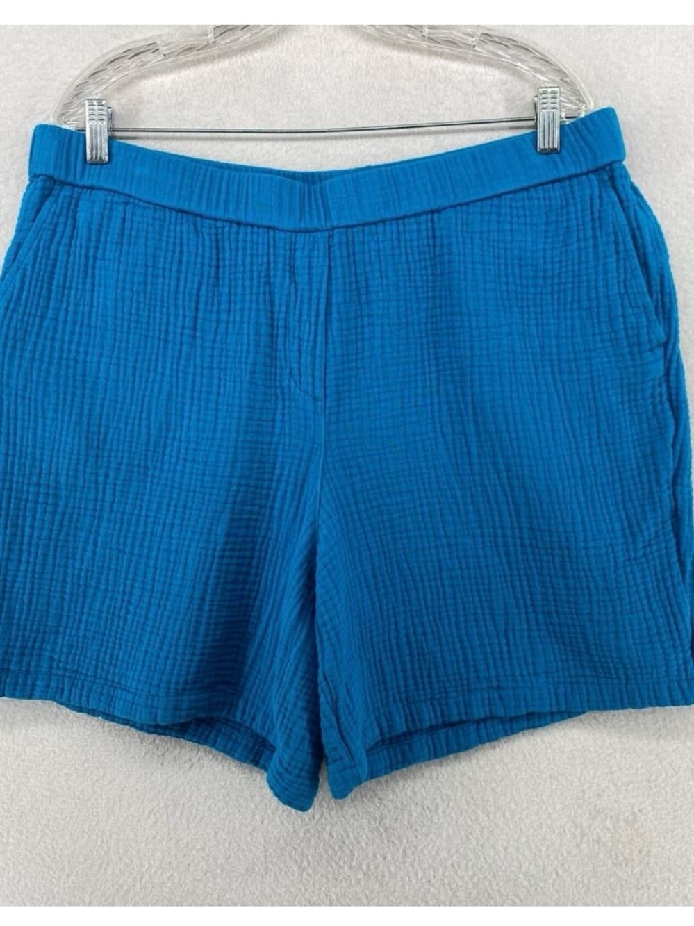 Soft Surroundings Women's Relaxed Blue Gauze Shorts Size 2X